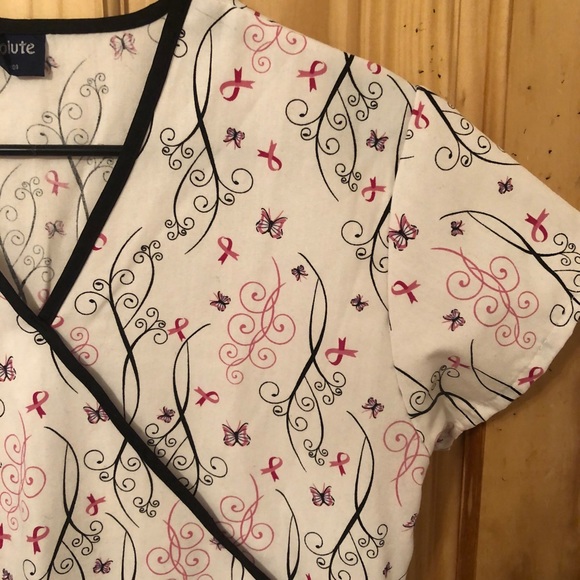 Pink Ribbon Scrub Top - Picture 5 of 8